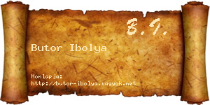 Butor Ibolya névjegykártya