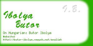 ibolya butor business card